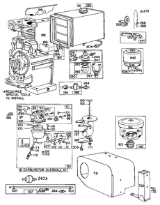 Carburetor,fuel,a/C,sno-Gard Diagram and Parts List for 147402-0205-XX  Briggs and Stratton Engine